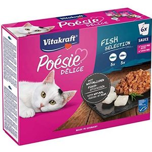 Vitakraft 35295, Poëzie Delight Multipack Vis MSC 6x85g, NVT