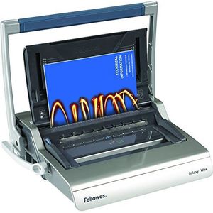 Fellowes Galaxy Wire 5622401 handperforator met metalen ringen, intensief inzetstuk, 20 vellen, 130 vellen, lichtgrijs en antraciet