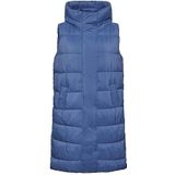 YAS YAS Liro gewatteerd vest S. Noos Damesvest, vederblauw.