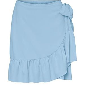 Vero Moda Vmcita Bobble Wrap Skirt Noos Damesrok, Blue Bell, L, Blue Bell