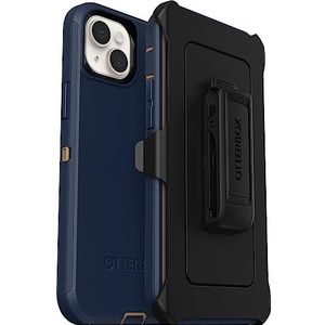 OtterBox Defender beschermhoes voor iPhone 14 Plus, schokbestendig, valbescherming, extreem robuust, beschermhoes, ondersteunt 5 x meer vallen dan militaire standaard, blauw