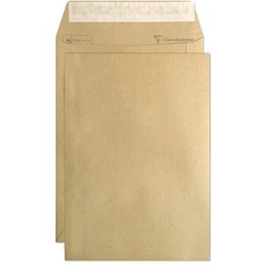Clairefontaine 744C – een doos met 500 zelfklevende hoezen van kraftpapier, Millera, bruin, 17,6 x 25 cm, 90 g, los