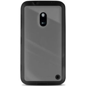 Puro Beschermhoes voor Nokia Lumia 620, transparant, zwart