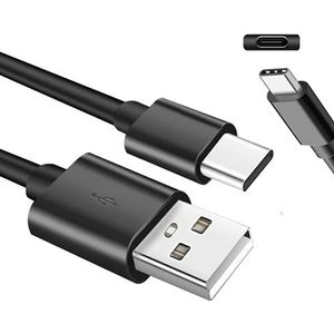 Lite-an 0,5 m USB C oplaadkabel voor Samsung USB A naar USB C type C snel opladen 3A 15W Android Huawei, Xiaomi, Nokia, Motorola - Ultra duurzame USB C-kabel zwart