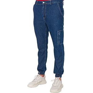 Trendyol Jeans de Sport Taille Normal Jeune, Bleu Marin, 30 Homme, bleu marine, 30