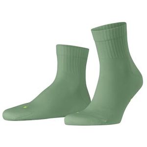 FALKE Unisex Run sokken sneldrogend ademend katoen functioneel garen zolen fijne mix effen fantasie ideaal met casual sportieve sneakers 1 paar, Nettle groen 7447 geribbelde schacht