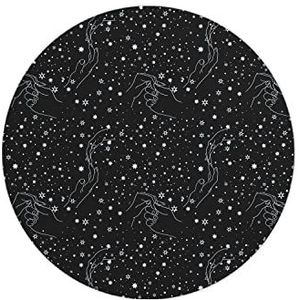 Questo Casa, Ronde muismat met antislip onderkant voor kantoor en thuis, diameter 22 cm