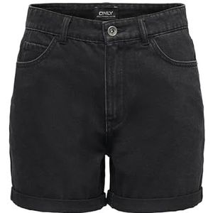 ONLY Onlvega Life Hw Mom Short Noos damesjurk, Zwarte jeans