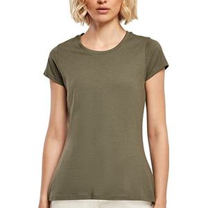 Build Your Brand dames basic t-shirt dames, Olijf