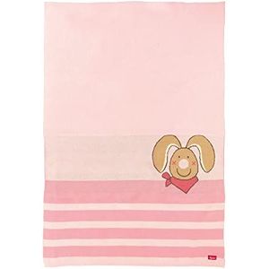 Sigikid dubbiDuu Gebreide deken voor wieg, wieg, babyzitje, kinderwagen of als kruipdeken, van 100% katoen, baby en kinderen, nr. 39595, roze, 70 x 100 x 1 cm