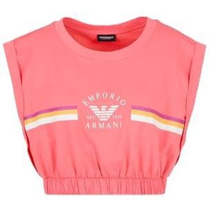 EMPORIO ARMANI Crop Top T-shirt voor dames, Fluorescerend roze, S