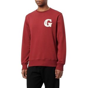 GANT Sweat-shirt à col en C G Graphic pour homme, Rouge plumped, 4XL