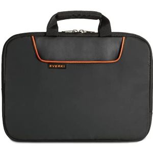 Everki Laptop Sleeve 808 EKF808S17B Notebook tas voor maximaal 17,3 inch (17,3 inch), traagschuim bekleding, handgrepen en accessoirevak, 12 liter) zwart