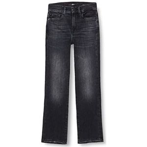 7 For All Mankind L'Illusion de la Coupe rechte zoom damesbroek, zwart, 28 W / 28 l, zwart.