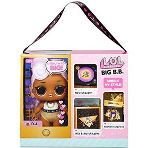 LOL Surprise Big BB (Big Baby) Bon Bon - Pop 28 cm groot, voor het uitpakken van outfits, schoenen, accessoires, incl. bureau, stoel en achtergrond - 3 jaar en ouder