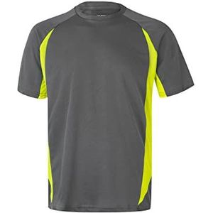 VELILLA 105501 functioneel shirt tweekleurig, grijs en neongeel, maat L, grijs en neongeel, grijs en neongeel