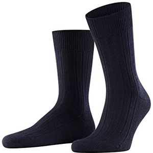 FALKE Heren Teppich Im Schuh sokken ademend klimaatregulerend geurremmend wol dik geribbeld warme, zachte badstof zolen duurzame platte teennaad 1 paar, Blauw (Dark Navy 6370)