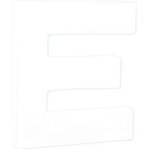 Décopatch - Ref AC734C - Alfabet van papier-maché - Kleine letter ""E"" - Plezier om te decoreren met decopatch-papier - Lijm en lak - 1,5 x 10,5 x 12 cm - Wit