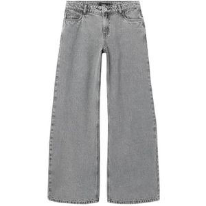 Nlfkizza DNM Lw Pantalon large Noos, Gris clair denim, 128