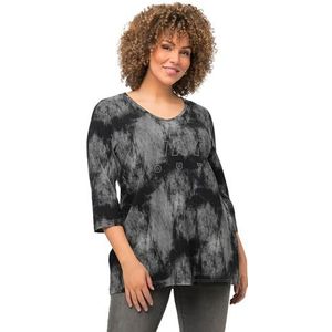 Ulla Popken T-shirt pour femme, Mélange de gris clair., 48-50/grande taille