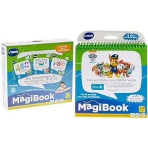 VTech - MagiBook Book - Mijn leren uit de grote sectie, CP & CE1 - Pak met 3 boeken, educatieve boeken & Paw Patrol Magibook - Paw Patrol 480205