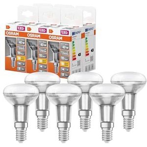 OSRAM Led-reflectoren, E14-fitting, warm wit, 2700 K, 2,60 W, vervangt 40 W, LED STAR R50, 6 stuks