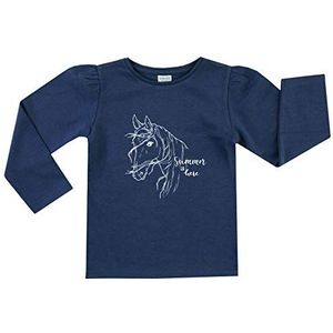 BOLEY Basic Line shirt met lange mouwen voor baby's, meisjes, blauw (marine 3300)