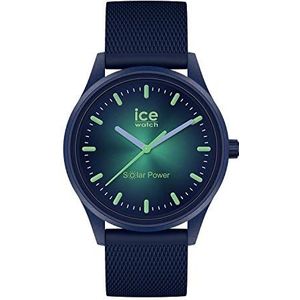 Ice-Watch - ICE Solar Power Borealis - Blauw herenhorloge met siliconen band - 019032 (Medium), Blauw, riem