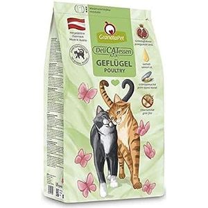 GranataPet Delicatessen Gevogelte 1,8 kg (1 verpakking), droogvoer voor katten, smakelijk kattenvoer, volvoer zonder granen en suiker