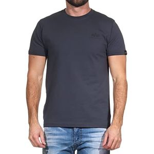 ALPHA INDUSTRIES t-shirt heren korte mouwen, Grijs/Zwart