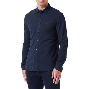 Armani Exchange Regular fit, geborduurd logo heren T-shirt, Blauw