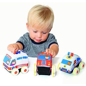 Molto Cars & Fun Wrijvingsdoek auto. Zacht speelgoed geschikt voor baby's vanaf 12 maanden, ontwikkelt fijne motoriek, demonteerbaar om te wassen.