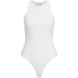 Jack & Jones Jjxx Jxivy Tight SL Oneck Dream Body Dames, Bright White/Print: Tonal Print, L, Helder wit/print: tonale print