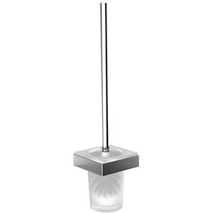 EMCO Liaison - Toiletborstel van gesatineerd glas/chroom - Toiletborstel met wandborstelhouder - 181500101