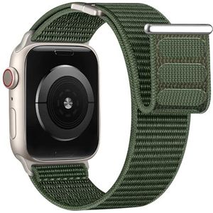 Oielai Nylon armband compatibel met Apple Watch - 46 mm 45 mm 44 mm 49 mm 42 mm 41 mm 40 mm 38 mm heren dames klittenbandsluiting voor iWatch 10 9 SE 8 7 6 5 4 3 2 1 Ultra Ultra, Nylon