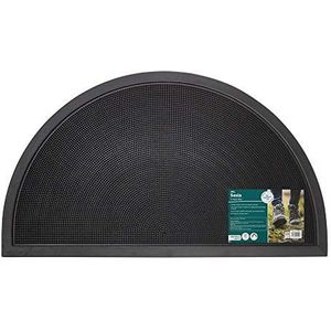 JVL Sesia Deurmat rubberen mat zwart met schraper 40x70cm