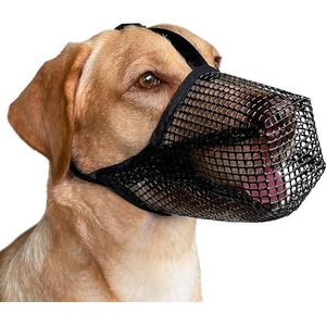 Hondenmuilkorf van zacht mesh bekleed met mesh voor kleine, middelgrote en grote honden, bescherming van vergiftigd aas, muilkorf met verstelbare riemen, voorkomt beten