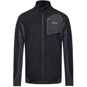 GORE WEAR R3 Partial GORE WINDSTOPPER Shirt, voor heren, zwart/terra-grijs, XL, 100287