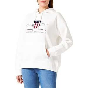 GANT Rel Archive Shield Hoodie Hoodie met Archiv-logo voor dames, Eierschaal