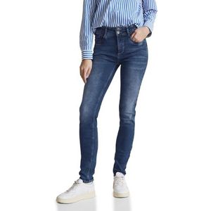 Street One A377228 Slim Jeans met top voor dames, Mid Blue Washed