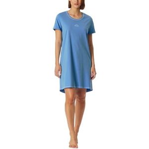 Schiesser Schiesser Nachthemd korte mouwen voor dames, casual essentials, pyjamaset voor dames, Lichtblauw 181252