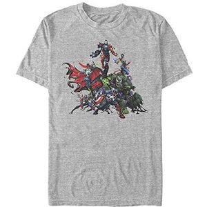 Marvel Venom Avengers Organic T-shirt à manches courtes unisexe, Mélange de gris., XL