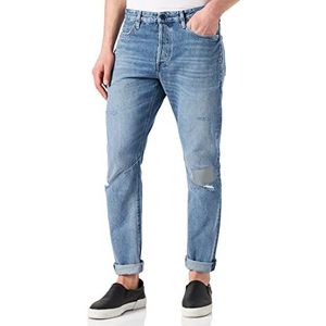 G-STAR RAW, A-STAQ Herenjeans Slim Fit, blauw (Sun Faded Air Force Blue Destroyed C967-C948)