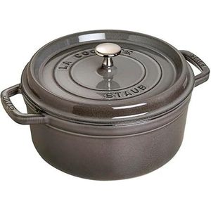 Staub Cocotte/Braadpan 26 cm - 5 L - Matzwart Email - Gietijzer