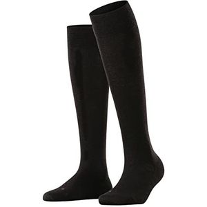FALKE Dames Sensitive Berlin sokken met lange randen, zacht, niet-samendrukbaar, geschikt voor diabetici, ademend, duurzaam, klimaatregulerend, geurremmend, wol, katoen, 1 paar, Zwart (Zwart 3000)