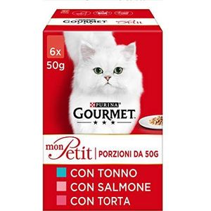 Gourmet Mon Petit droogvoer voor katten gemengd, 6 x 50 g, 8 Stuk