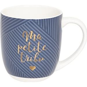 Draeger Paris | Blauwe keramische mok ""Ma Petit Stam"" | humor mok cadeau-idee familie kinderen vrienden | koffiemok met geschenkdoos