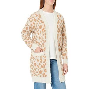 VERO MODA Vmzelmaleo dames vest Ls Open Coatigan Ga Boo berken/patroon: w Tigers Eye, S, Berken/motief: w Tigers Eye