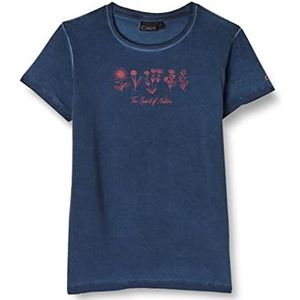 CMP t-shirt meisjes 39t7555, blauw-rood kussen