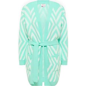 nascita Cardigan voor dames, Aqua White Wol